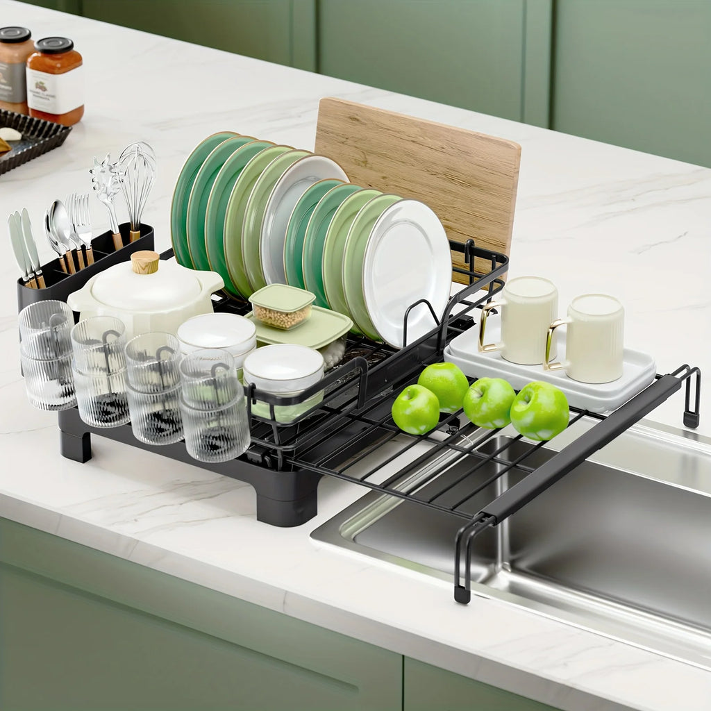 Extendable Dish Rack, 2 in 1 Multifunction