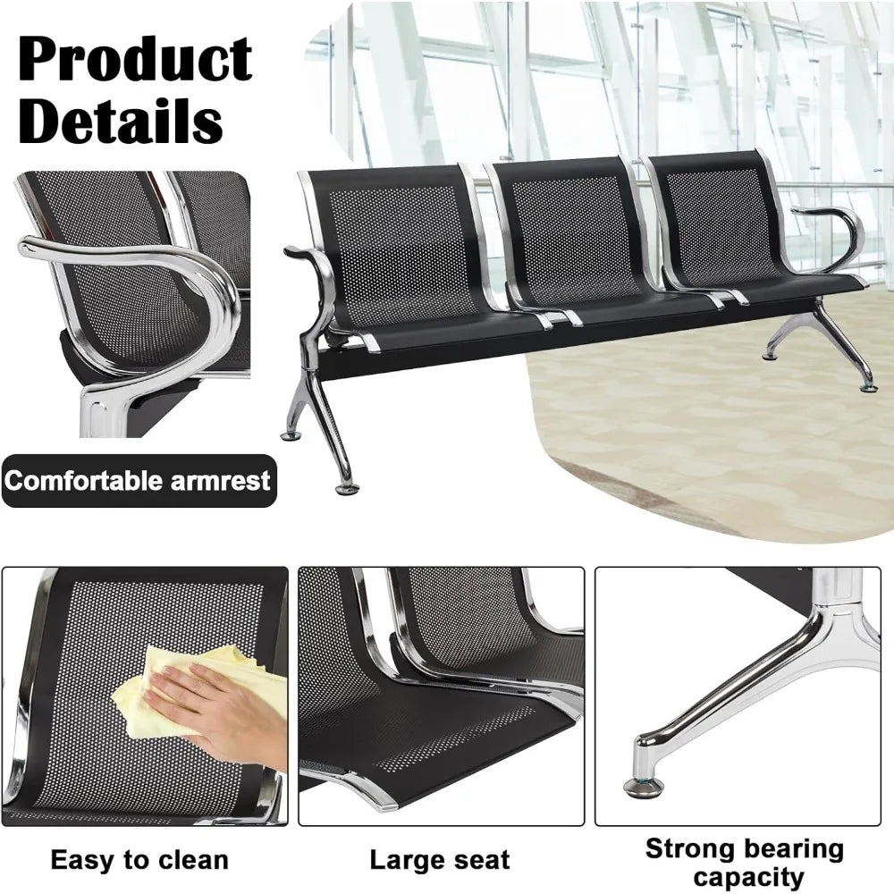 3-Seat Office Reception Chairs