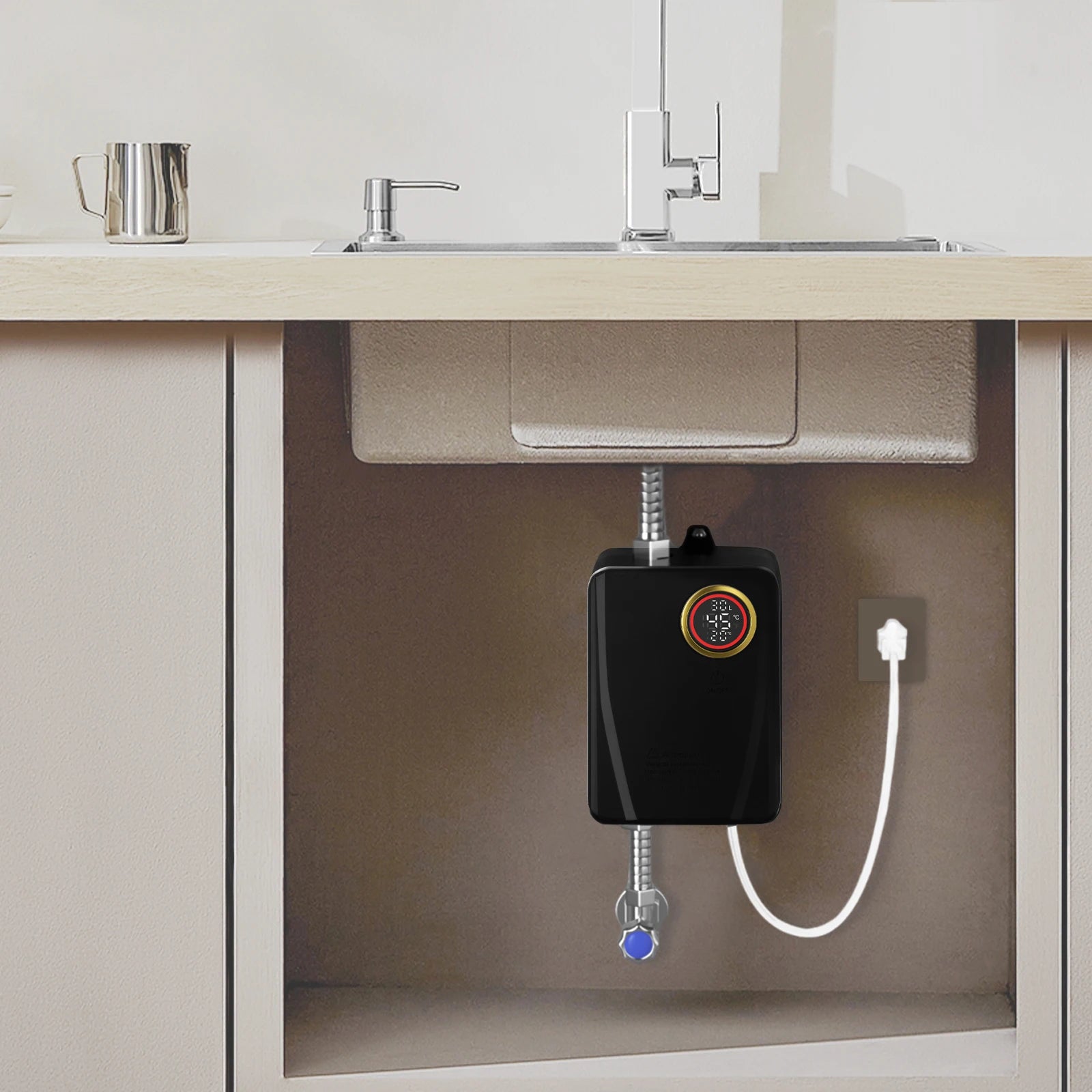 3000W Electric Water Heater 20~50℃ Instant Hot Water