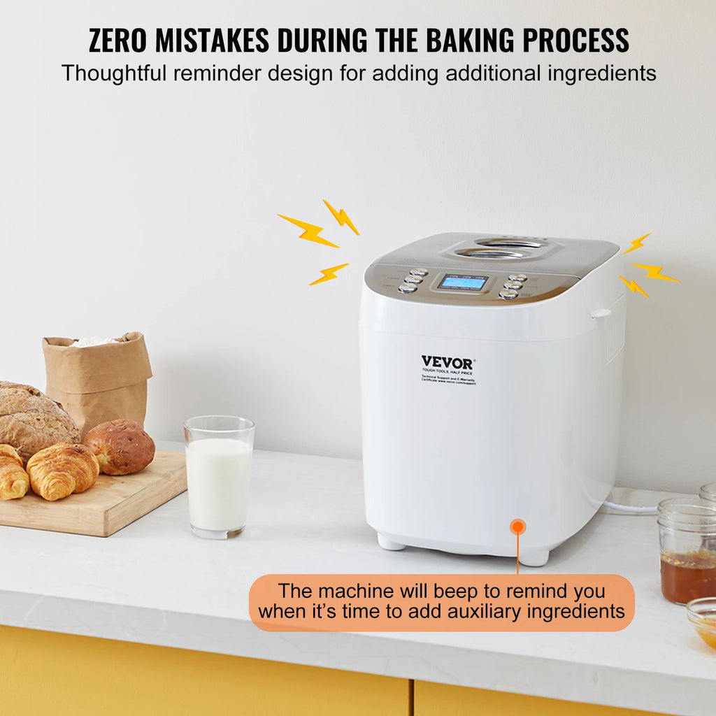 2/3 LB Bread Maker 15-in-1 Dough Machine