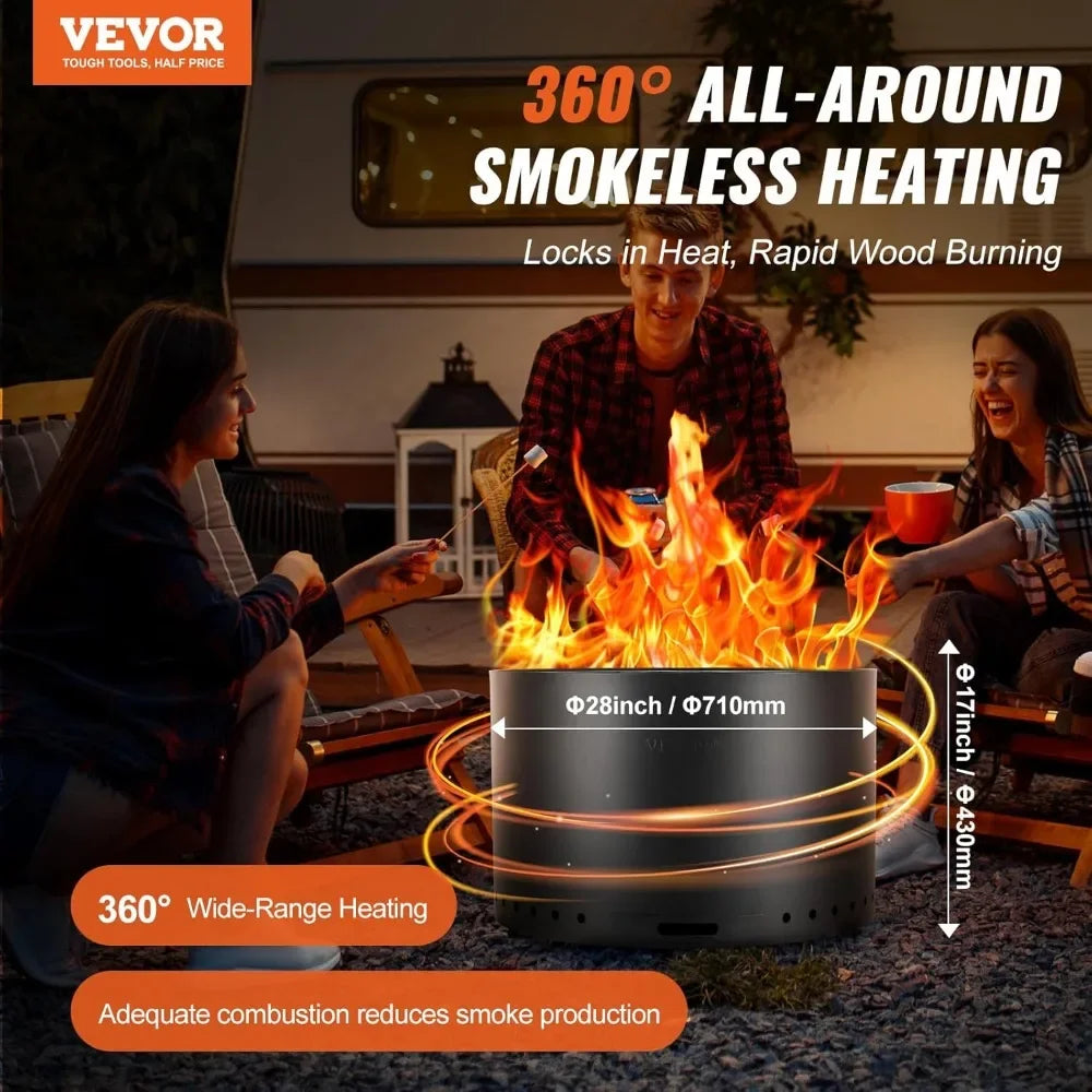 28" Smokeless Fire Pit/Stove/Bonfire