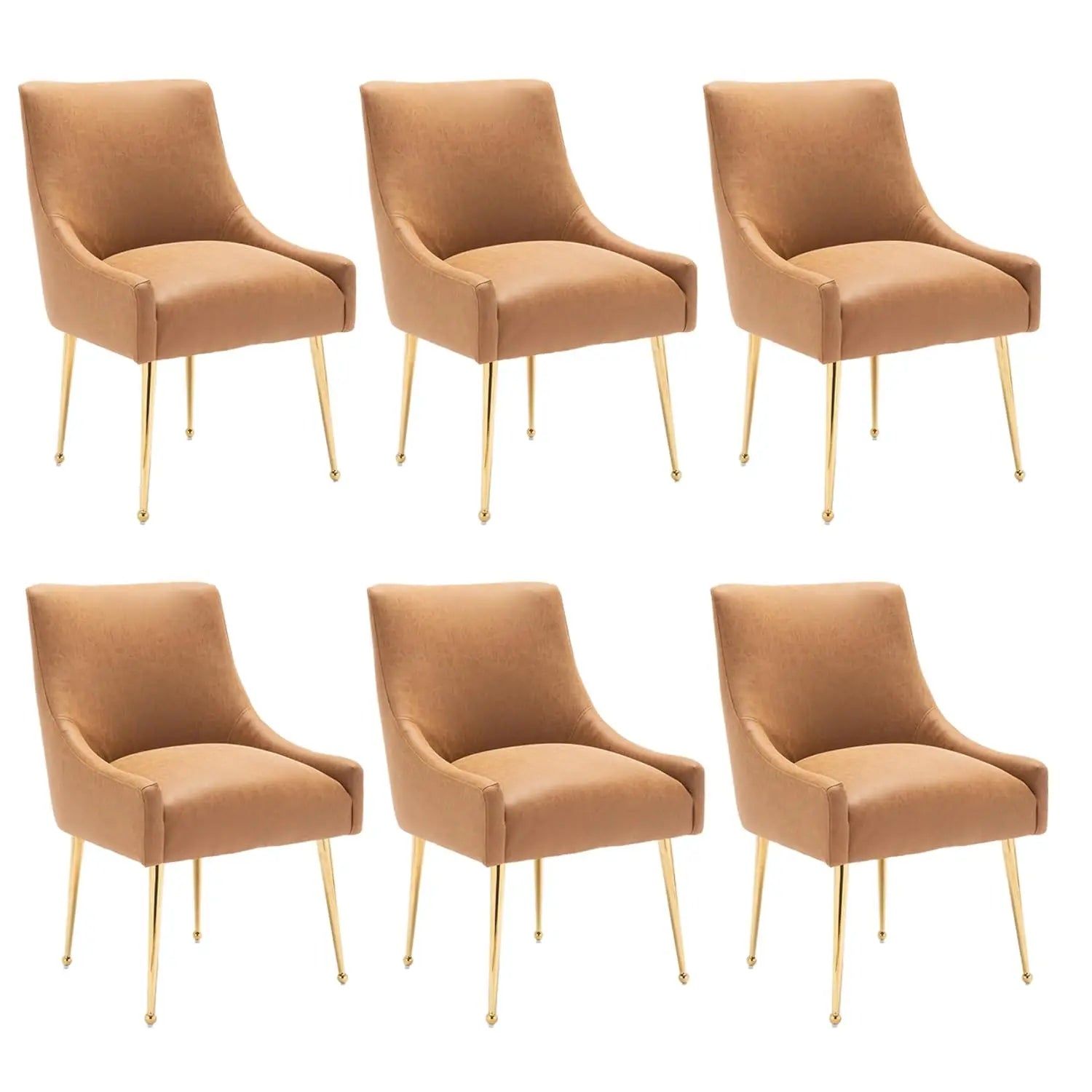 6 Modern Velvet w/Gold Legs