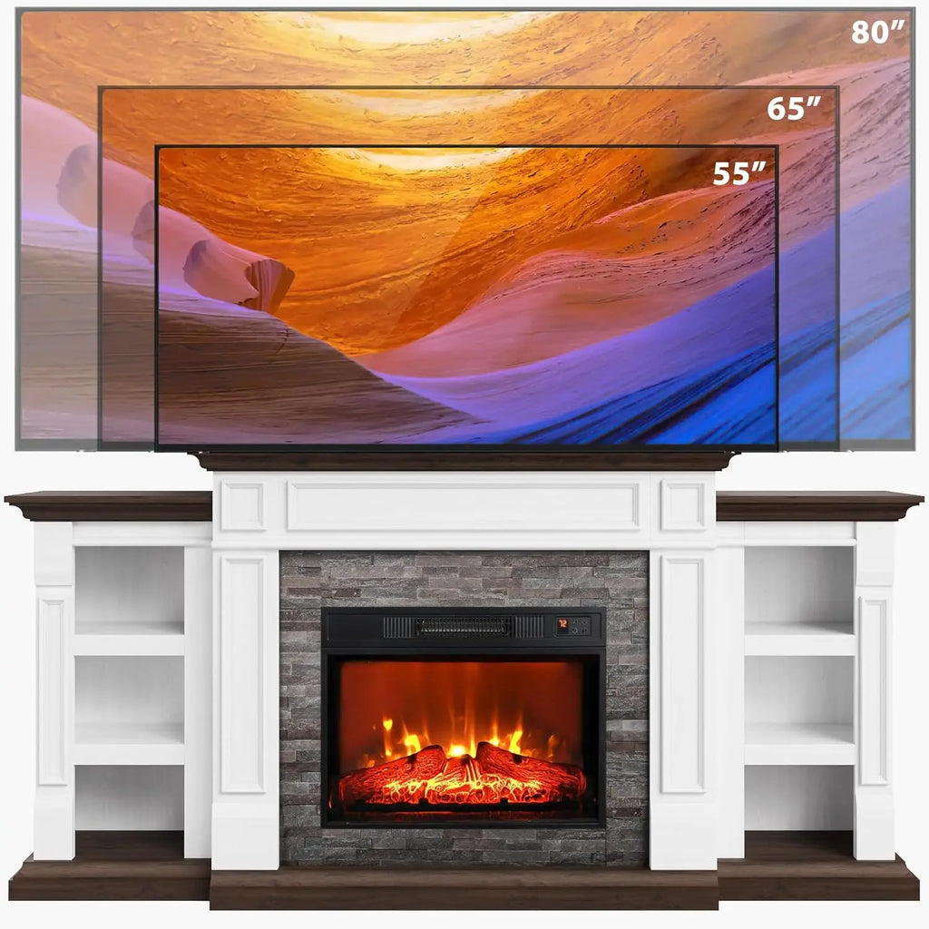72" Electric Fireplace Mantel/Cabinet