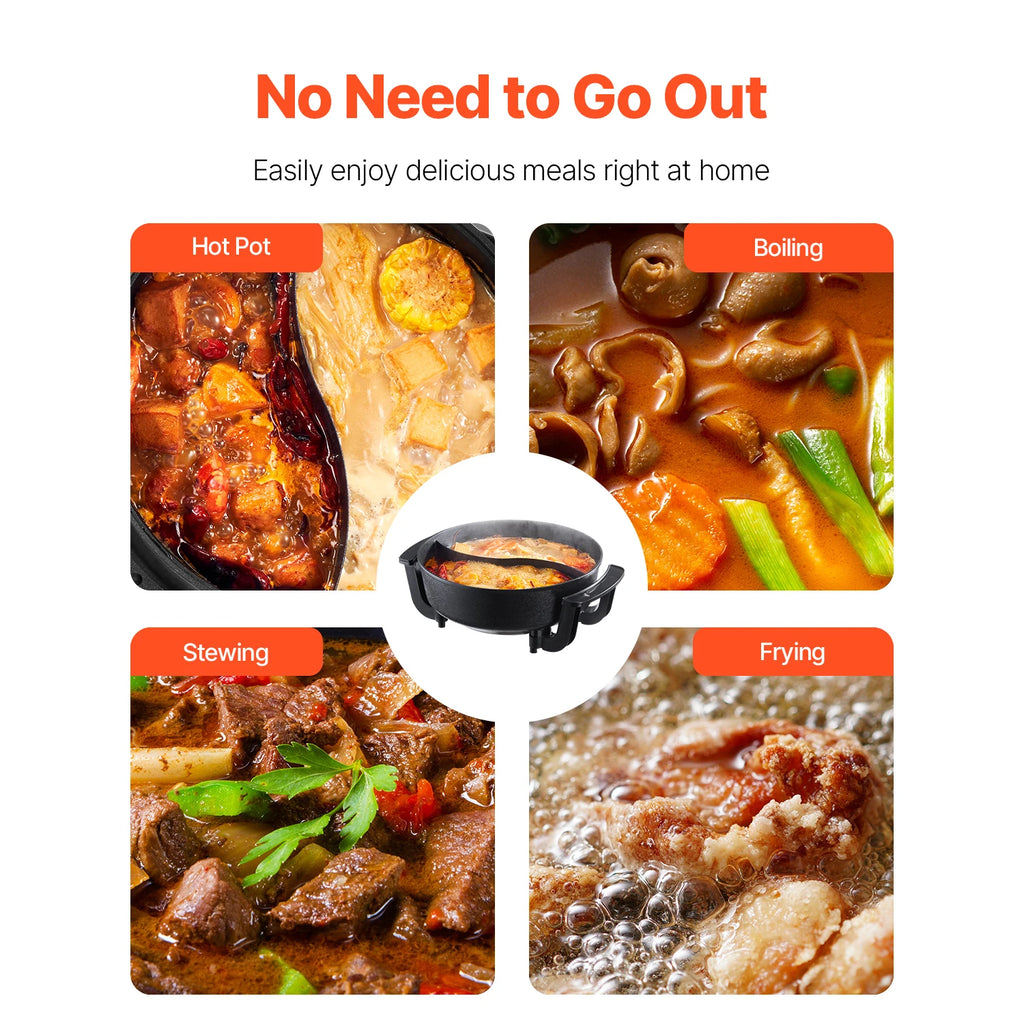 Electric Hot Pot 5 L Double Glass Lid