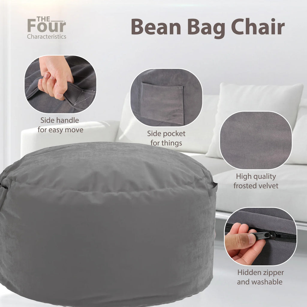 Oversized Bean Bag Chair W/Removable Cover