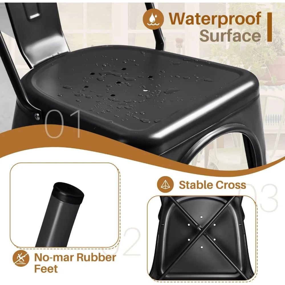 4 Metal Indoor-Outdoor Stackable Classic