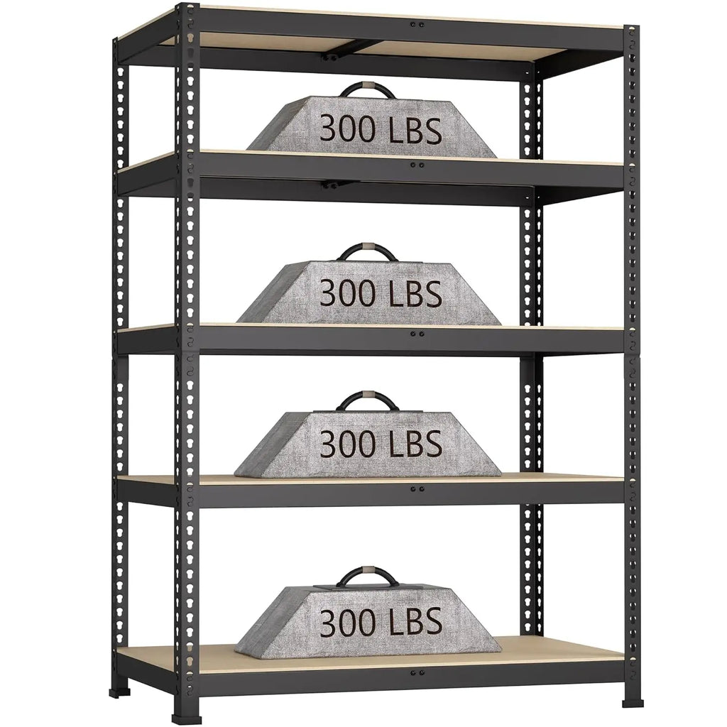 48" W Metal Garage Shelving 5-Tier