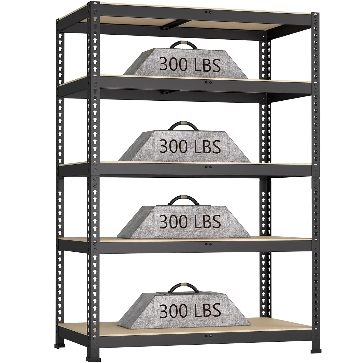 48" W Metal Garage Shelving 5-Tier