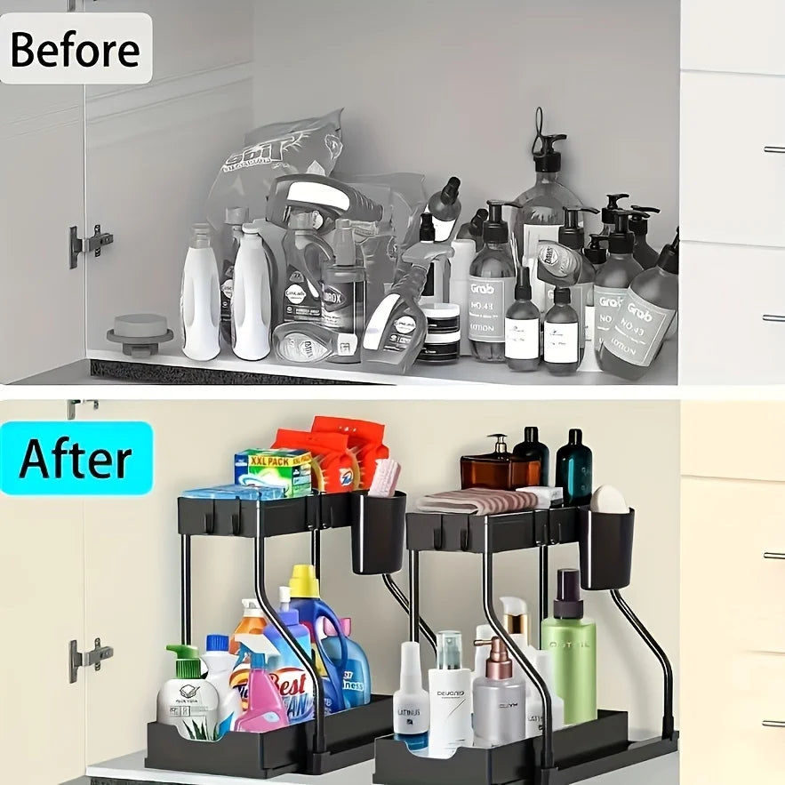 Under Sink Organizer/Pull Out Storage/Large Capacity
