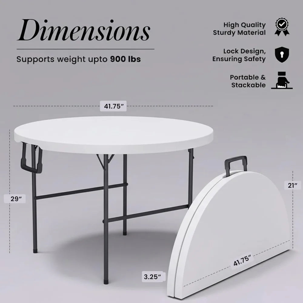 41" Circular Foldable Built in Handle & Steel Legs