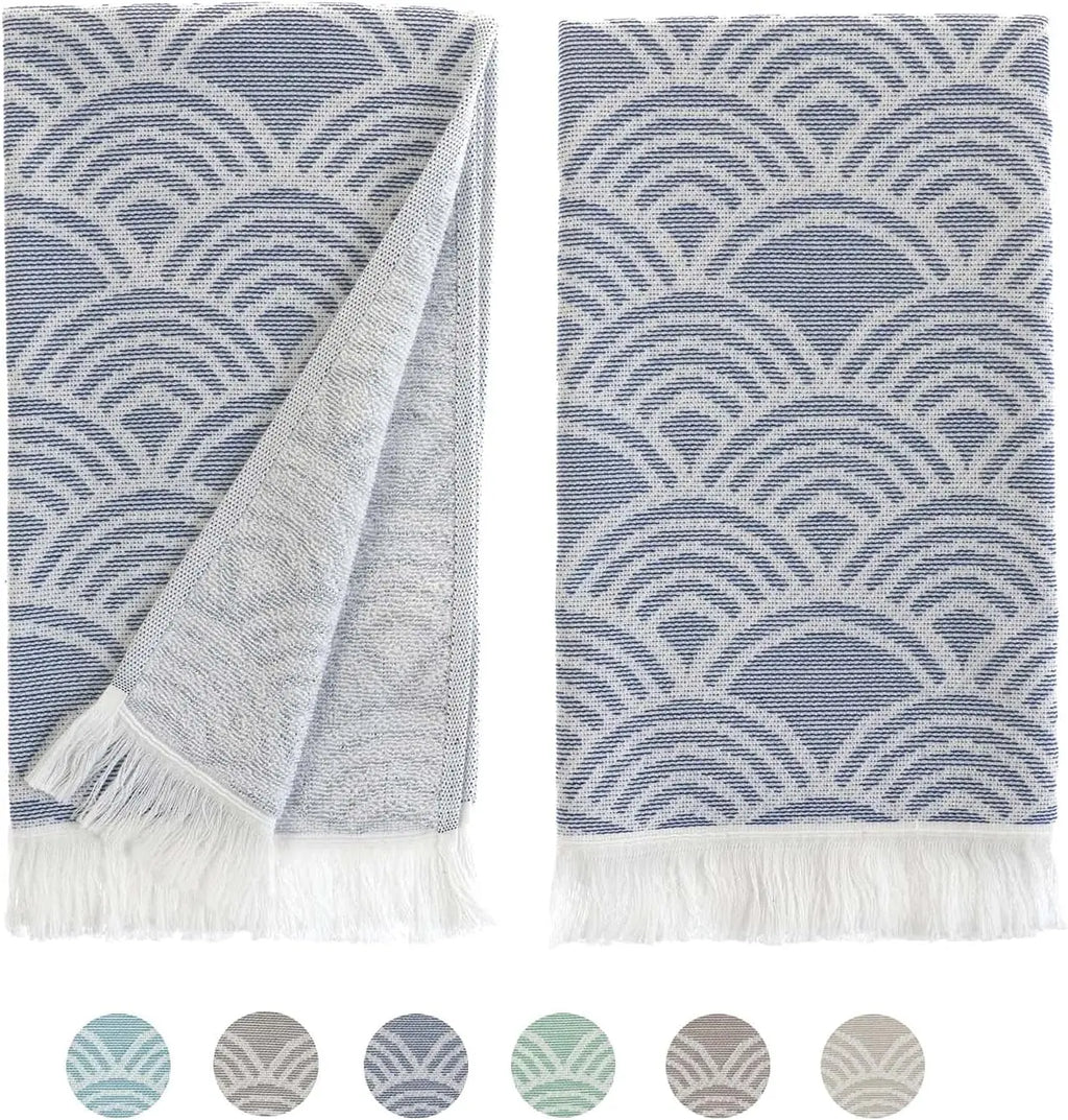 2 100% Cotton Turkish Hand Towels