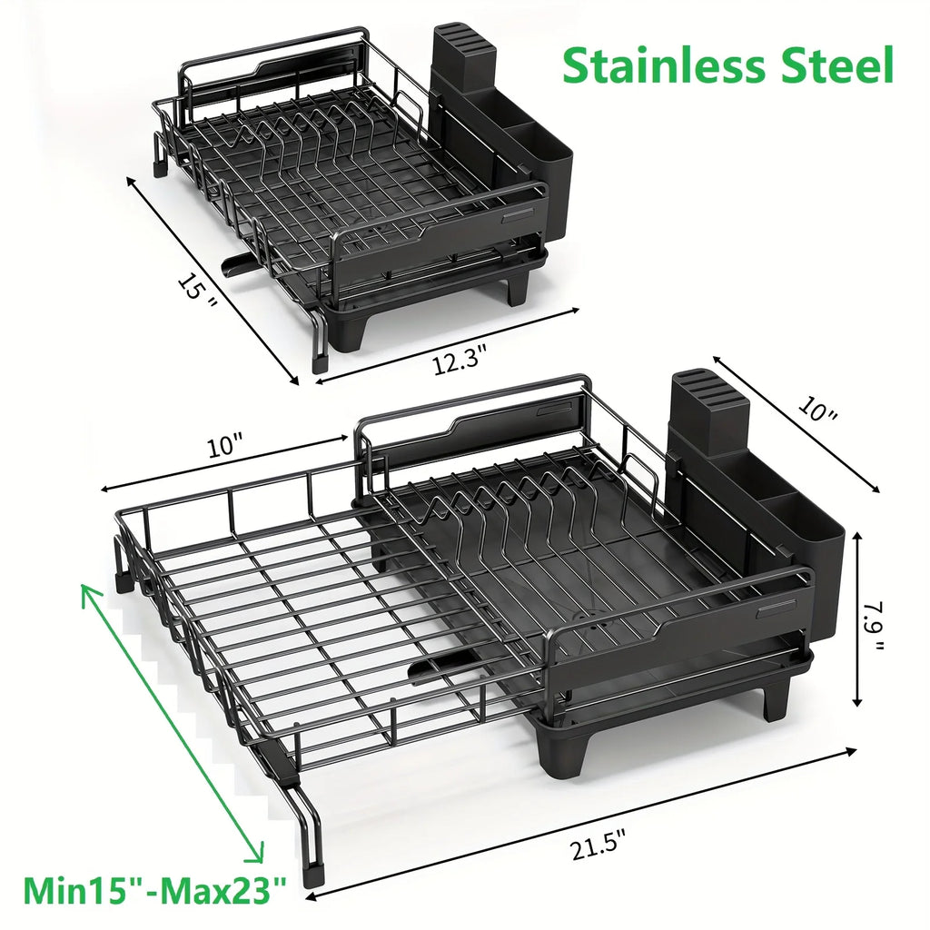 Extendable Dish Rack, 2 in 1 Multifunction