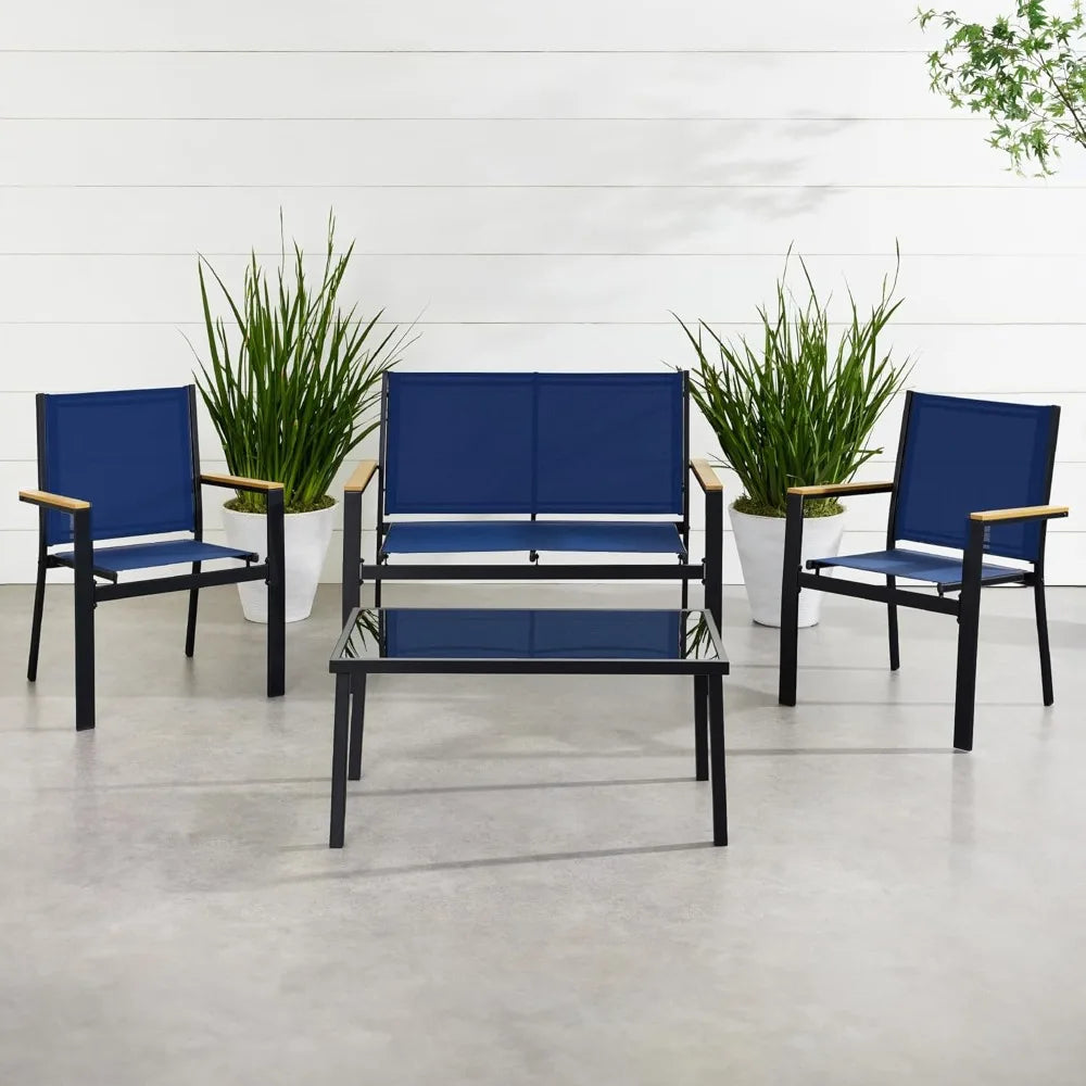 4-piece Textilene Patio Set