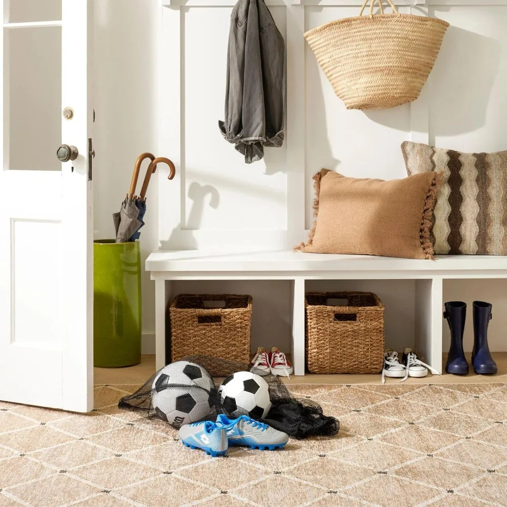 Machine Washable Diamond Accent Rug - 4x6