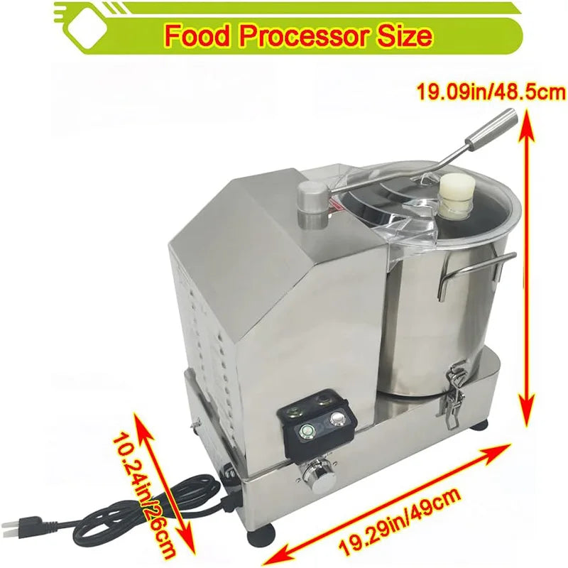 12LCommercial Food Processor Stainless Chopper