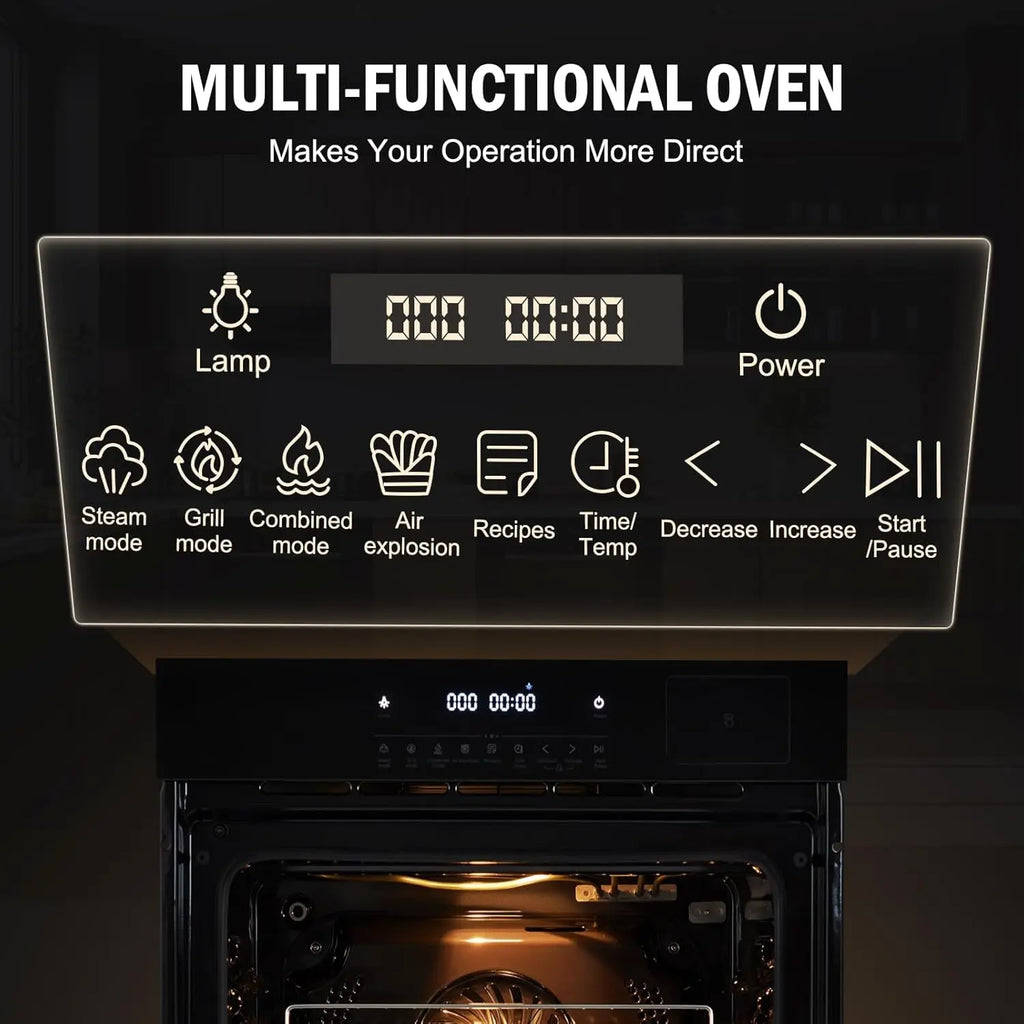 24" Built-in Steam Oven Touch Control Air Fry