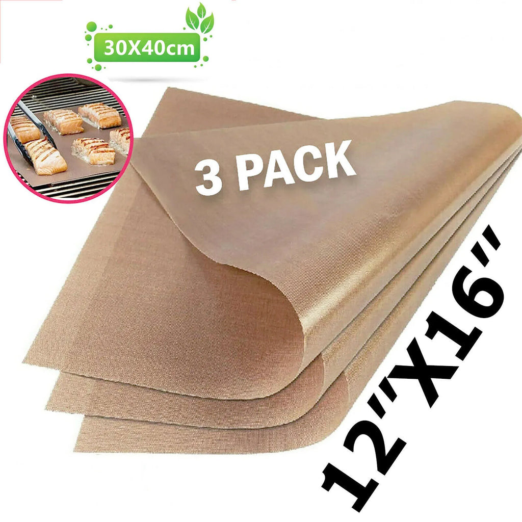 3pcs 12X16" Reusable Heat-Resistant Baking Sheets