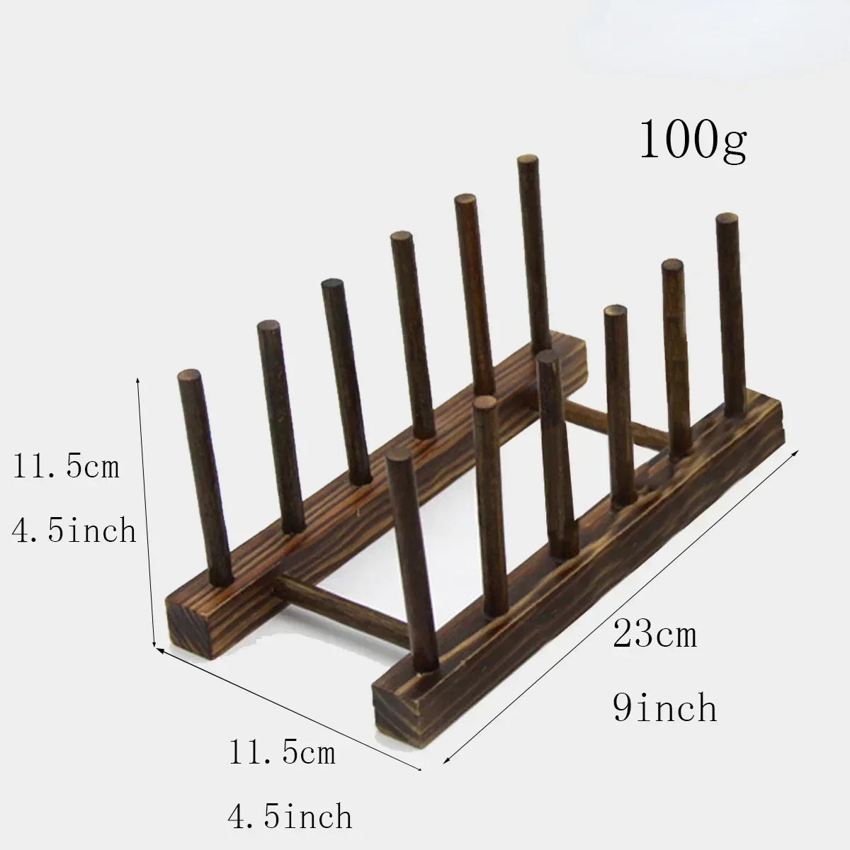 Wooden Dish Drainer Rack Plate Stand