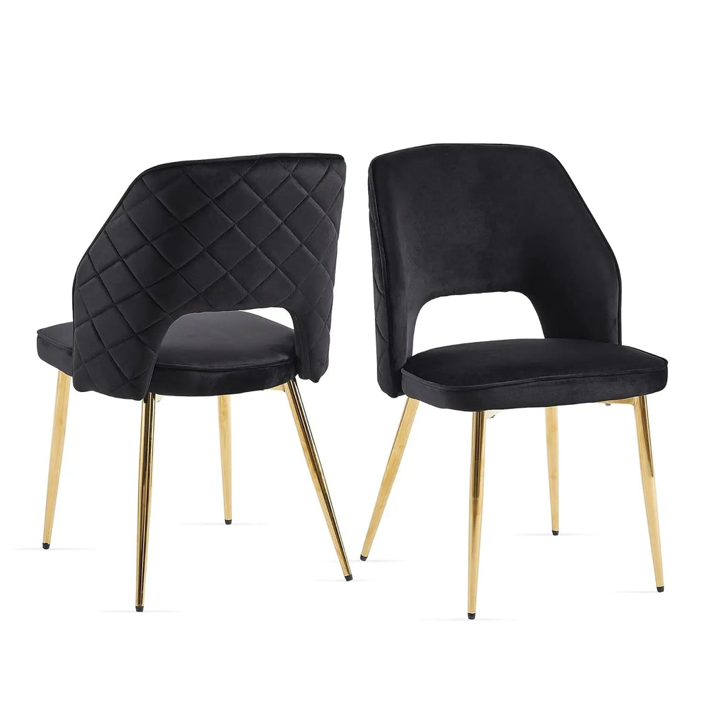 2 Forest Green Velvet Upholstered
