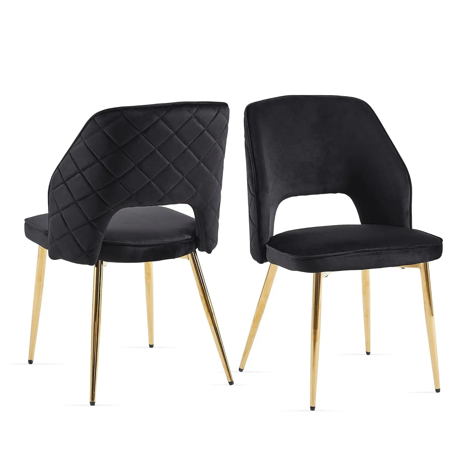2 Forest Green Velvet Upholstered