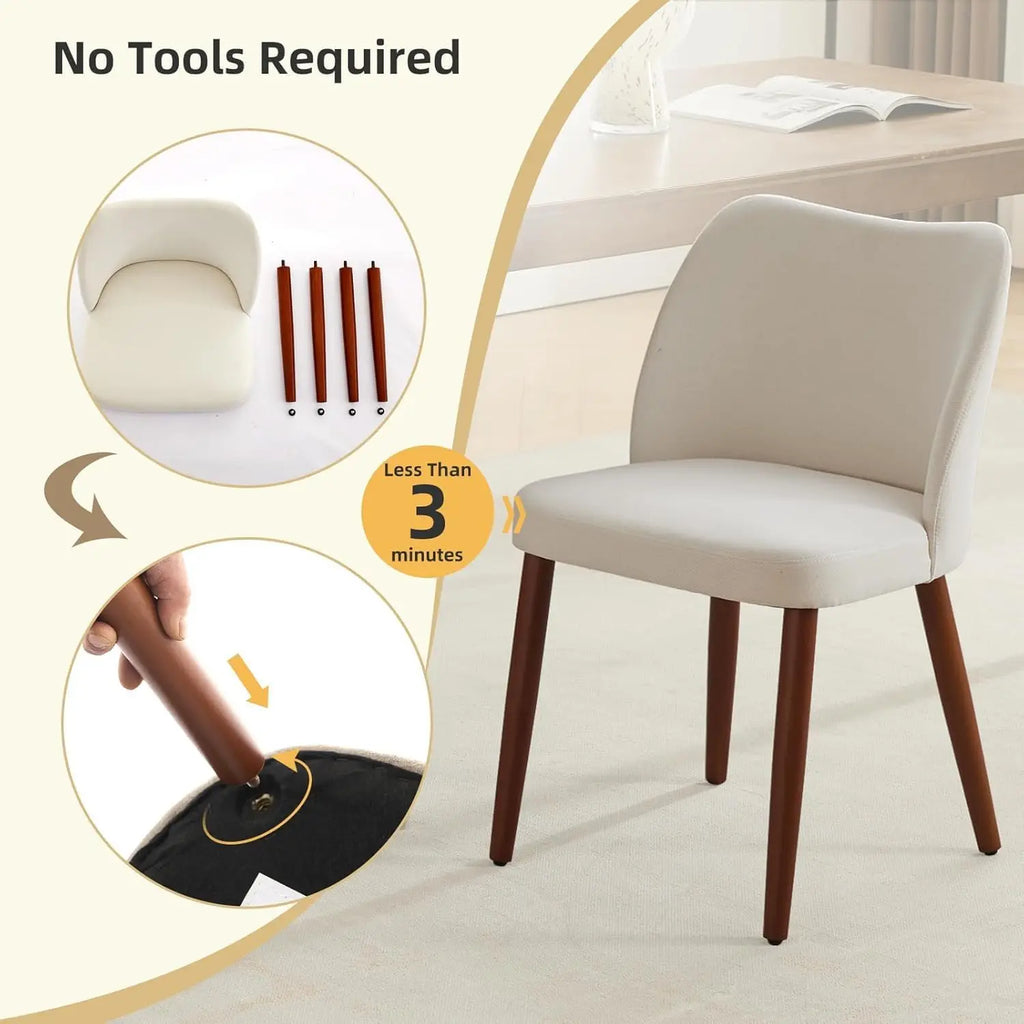 2 Mid Century Modern Dining Upholstered