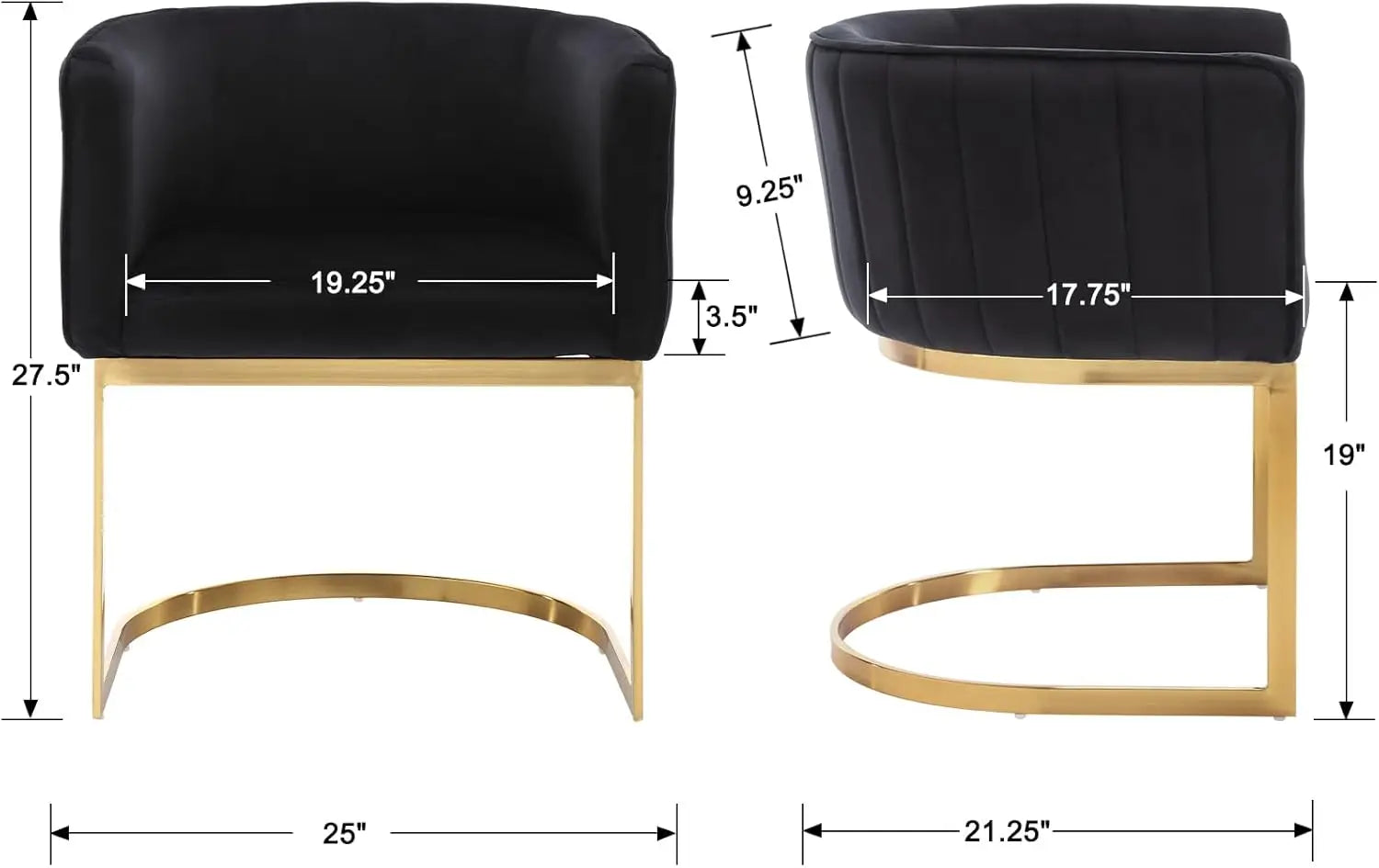 4 Velvet Modern Barrel Arm