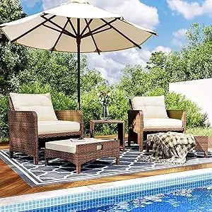 5-Piece Rattan Patio Set