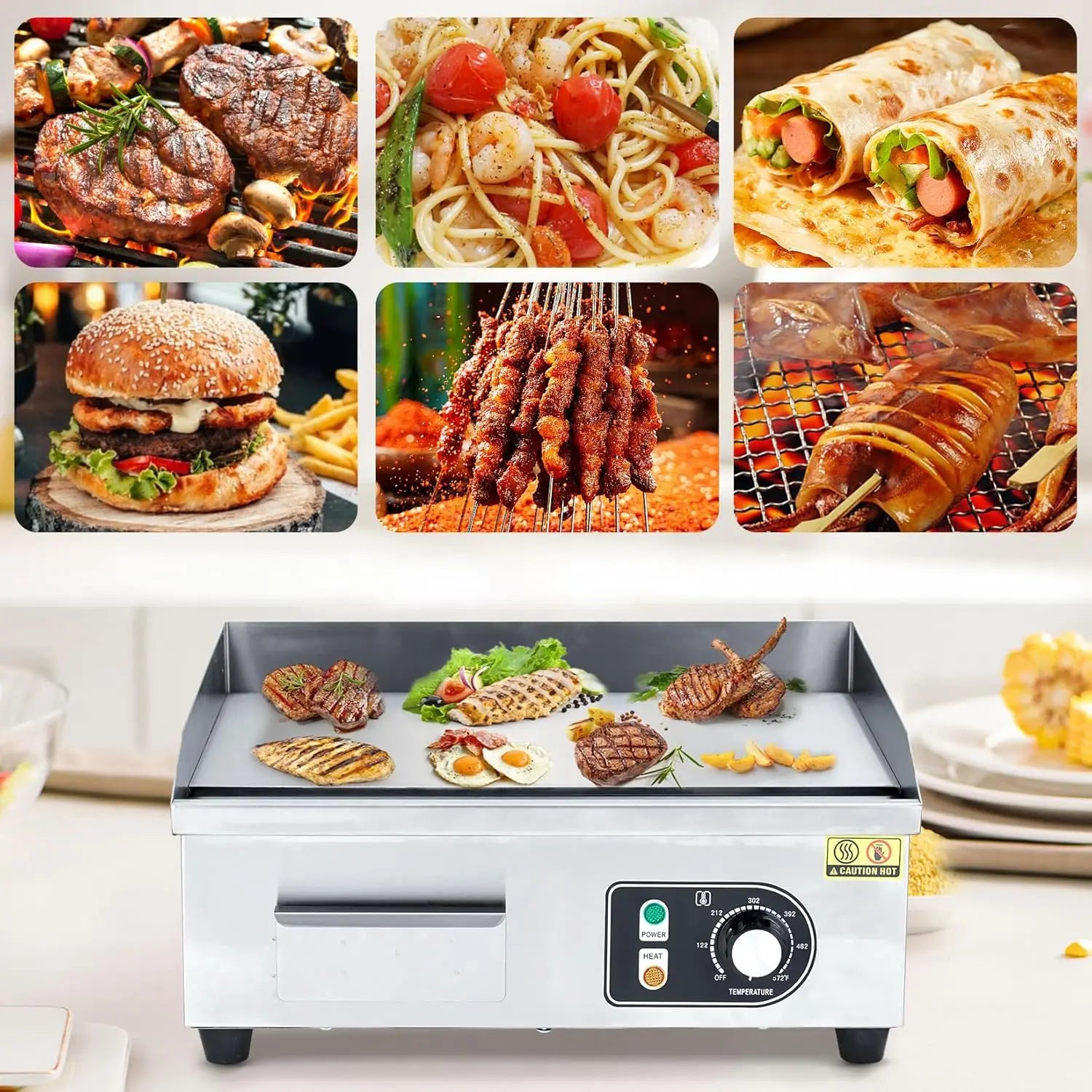 Electric Grill 3000W Electric Countertop Grill 110V