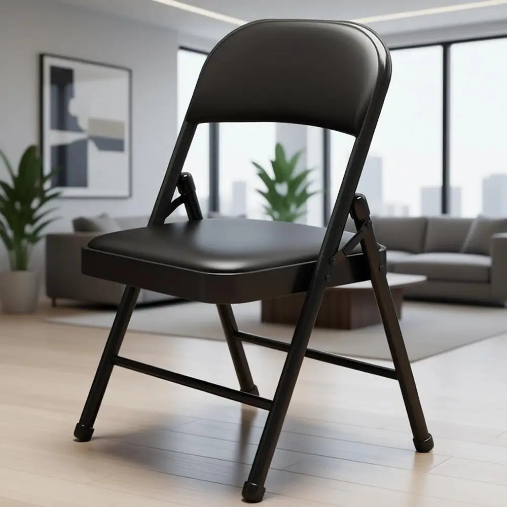 Black Metal Stackable Indoor/Outdoor