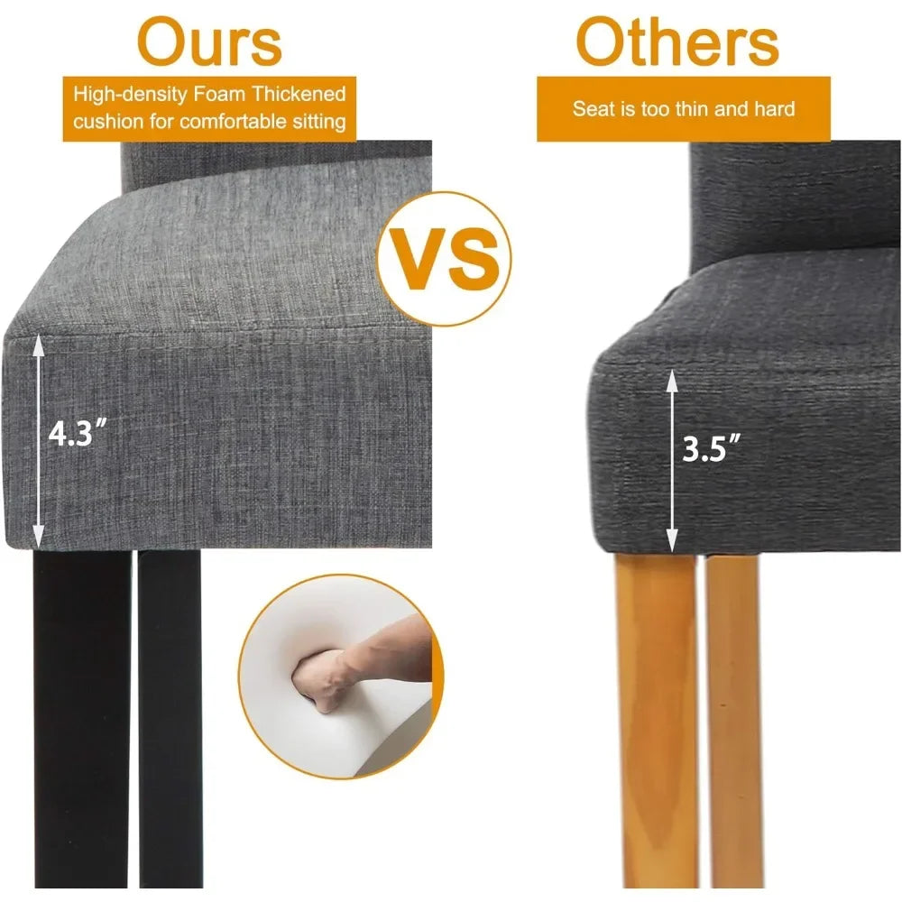 (2) Black Armless Upholstered Chairs