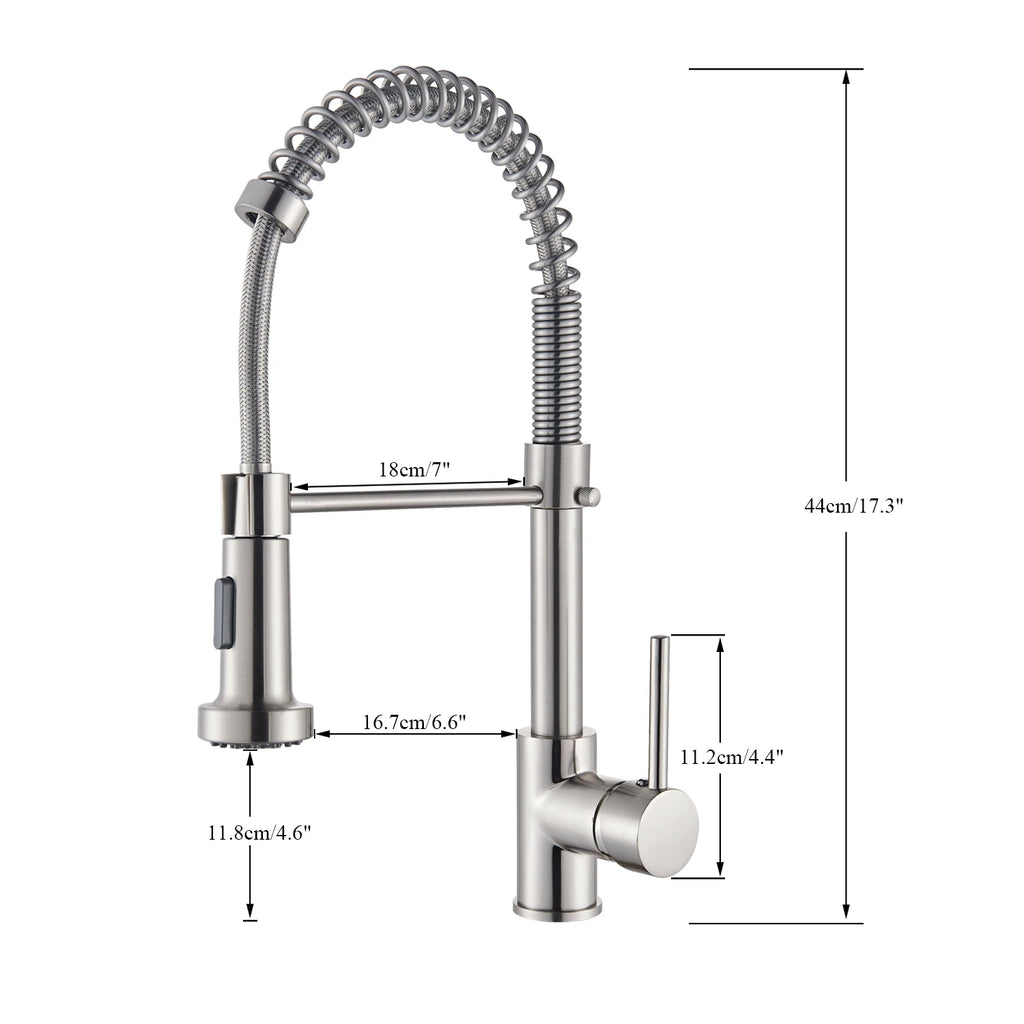 Brushed Nickel Deck Mounted Mixer 360 Rotation