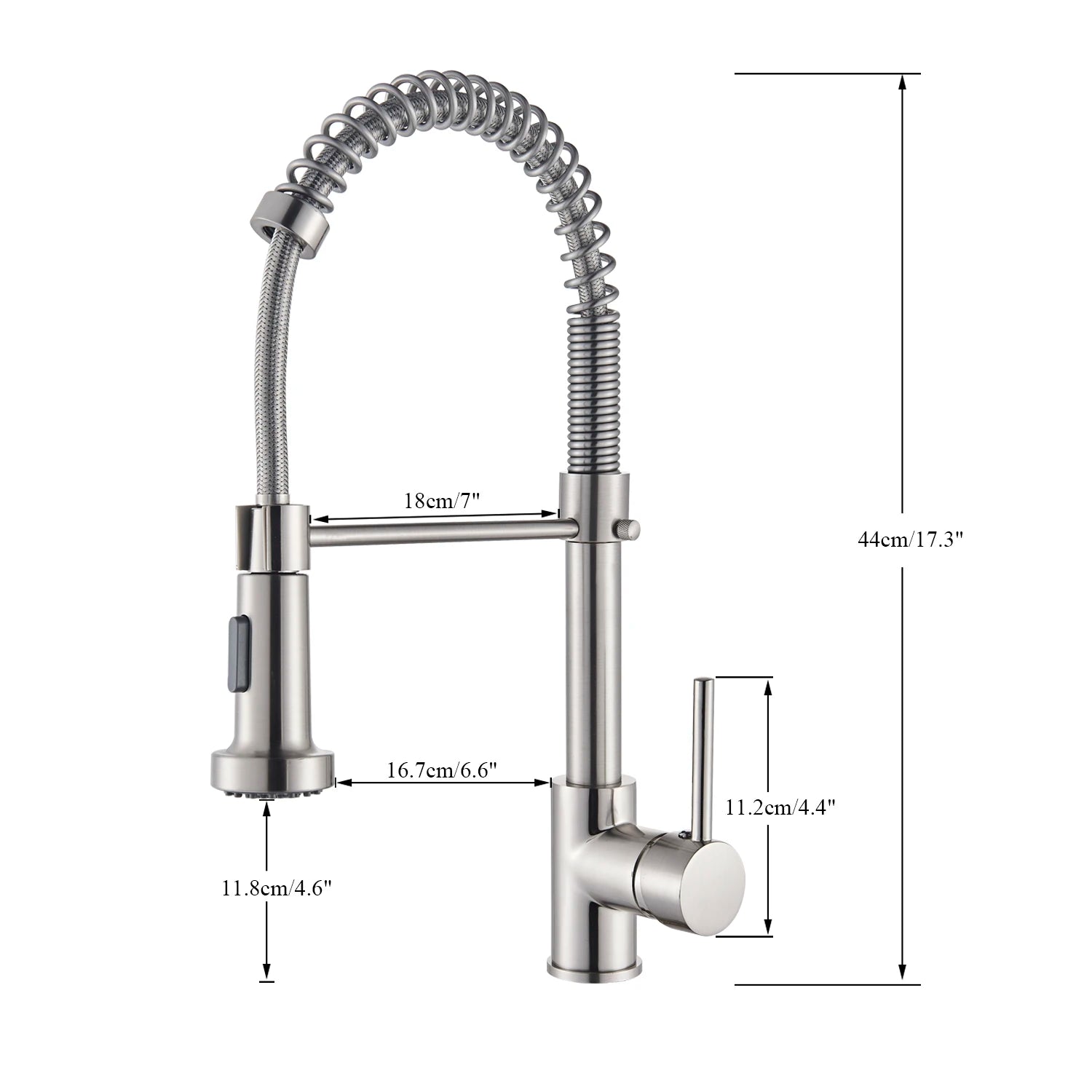Brushed Nickel Deck Mounted Mixer 360 Rotation