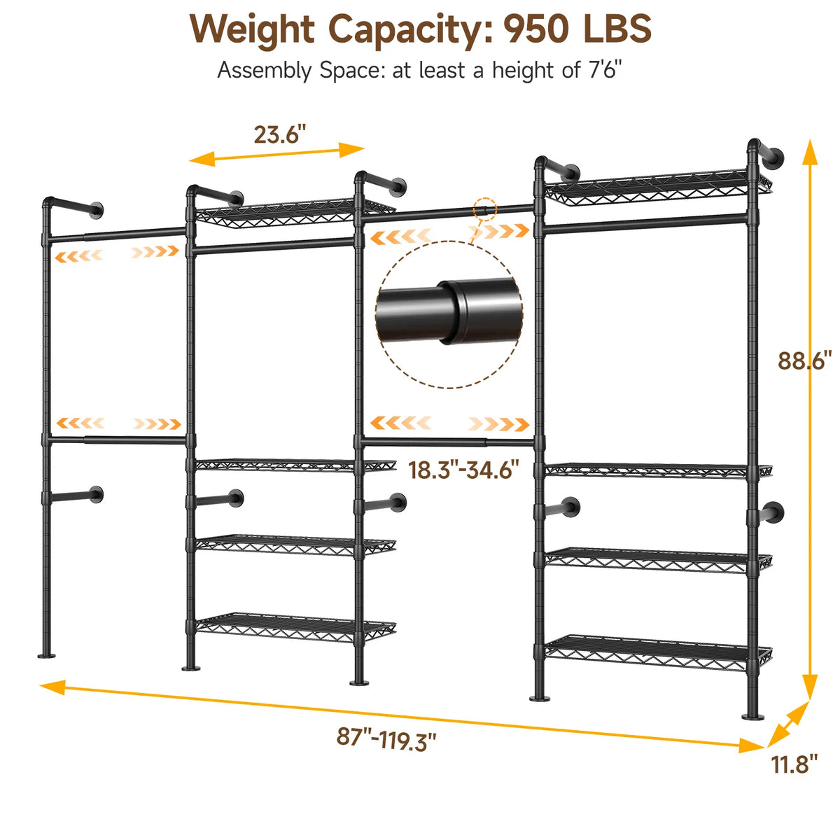 Dungeness Rack Wall Mounted Pipe Clothes Rack – Dungeness Home
