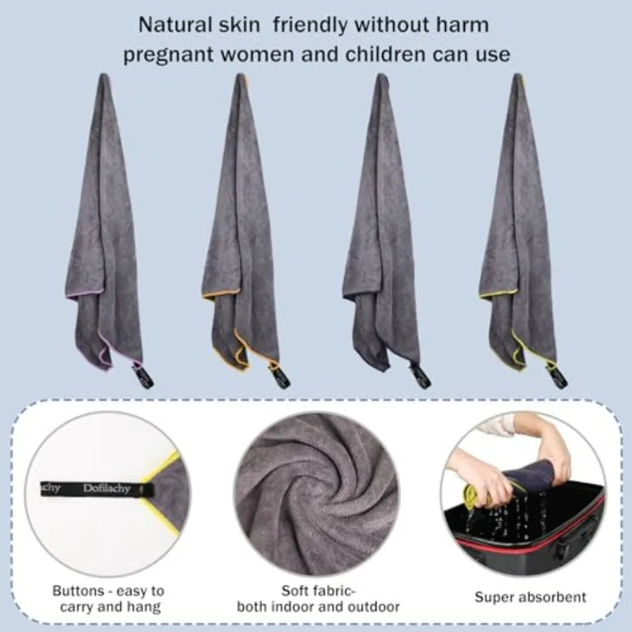 4 Pack Camping Towel Large 24" x 48"