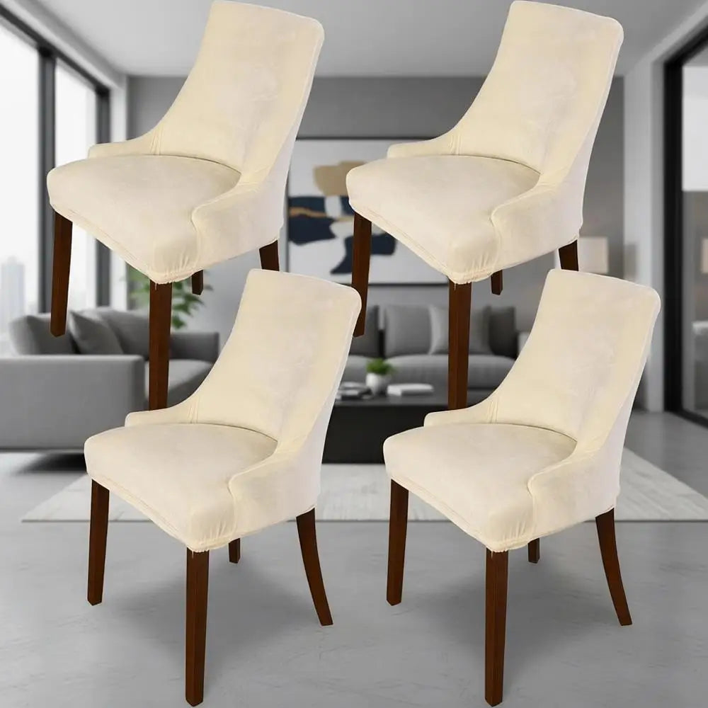 4 Stretchable Washable Chair Covers