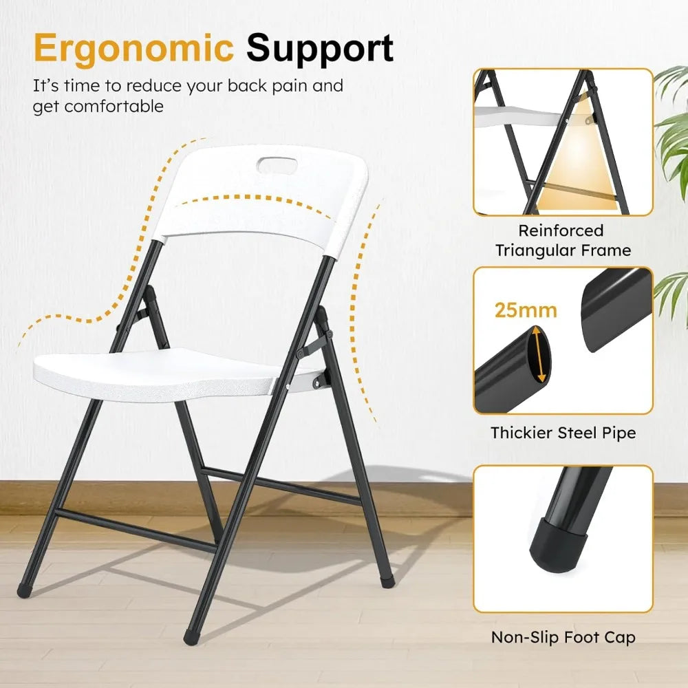 6 Pack Heavy Duty Folding Chairs