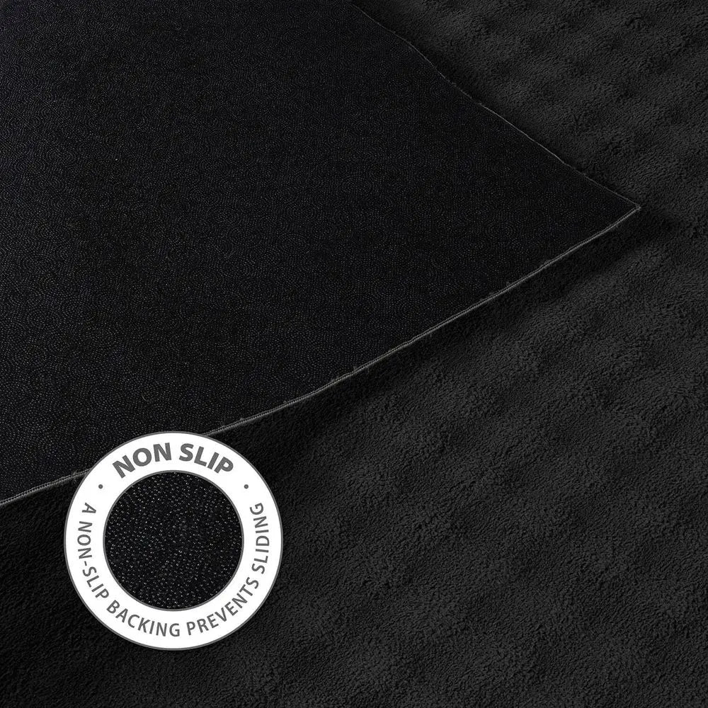 8x10 Ultra Soft Black High Pile