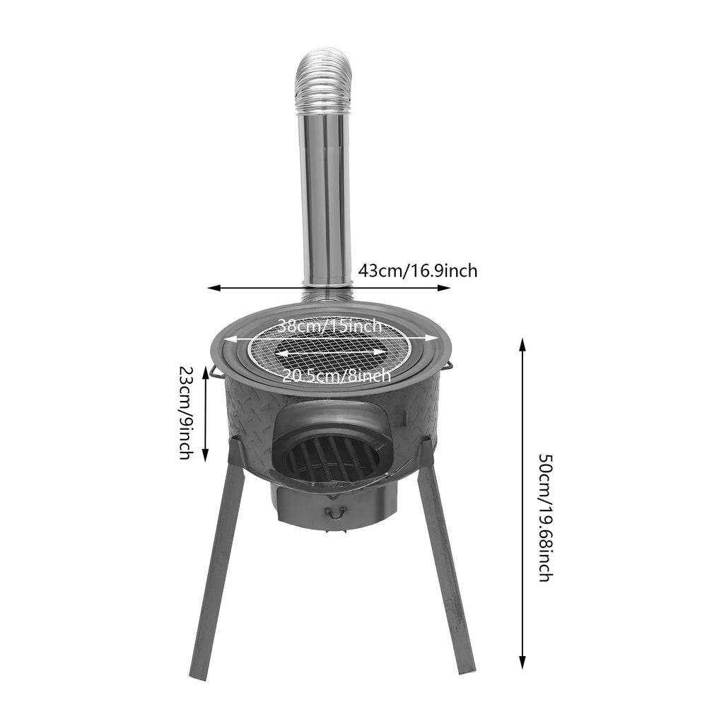 Indoor/Outdoor Multifunction Wood Burning Stove
