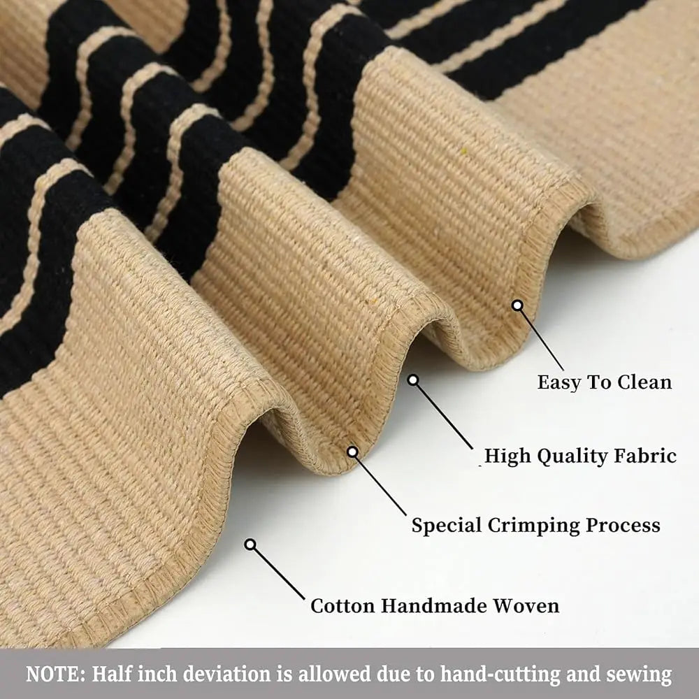 2.3'X3.6' Striped Indoor/Outdoor Hand Woven
