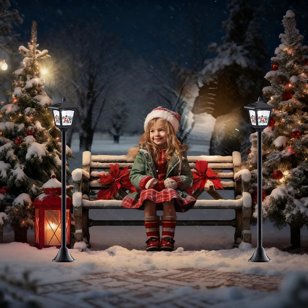 2 40" Christmas Mini Solar Lamps