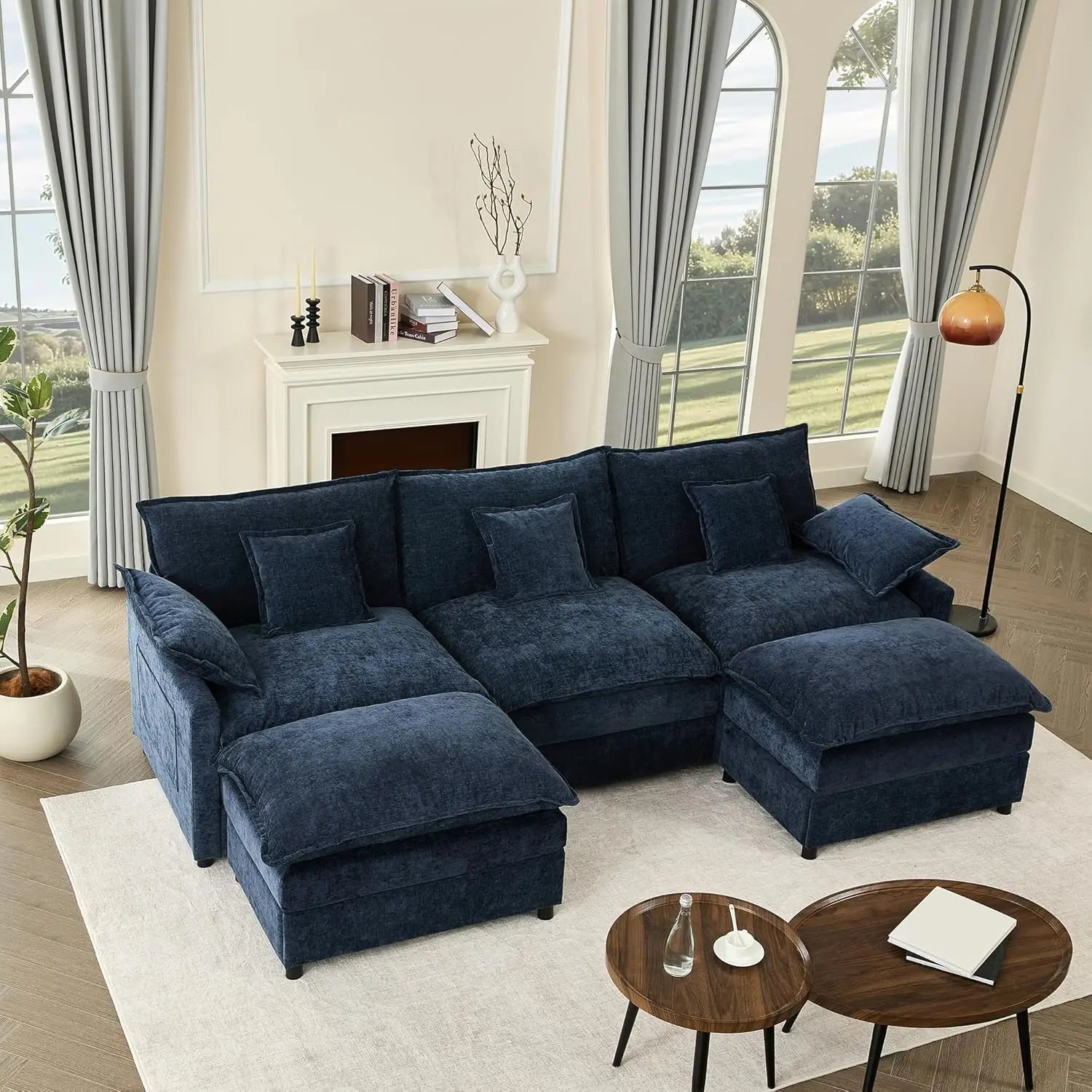 108" U Shaped Couch Sectional