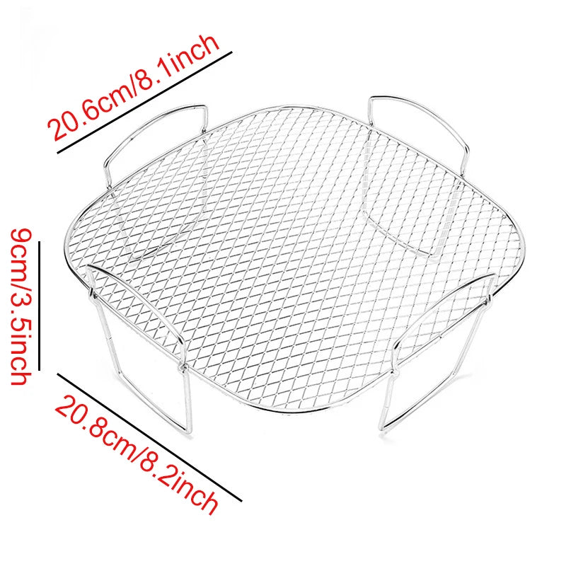 Air Fryer Baking Rack Metal Square/Round/Rectangle