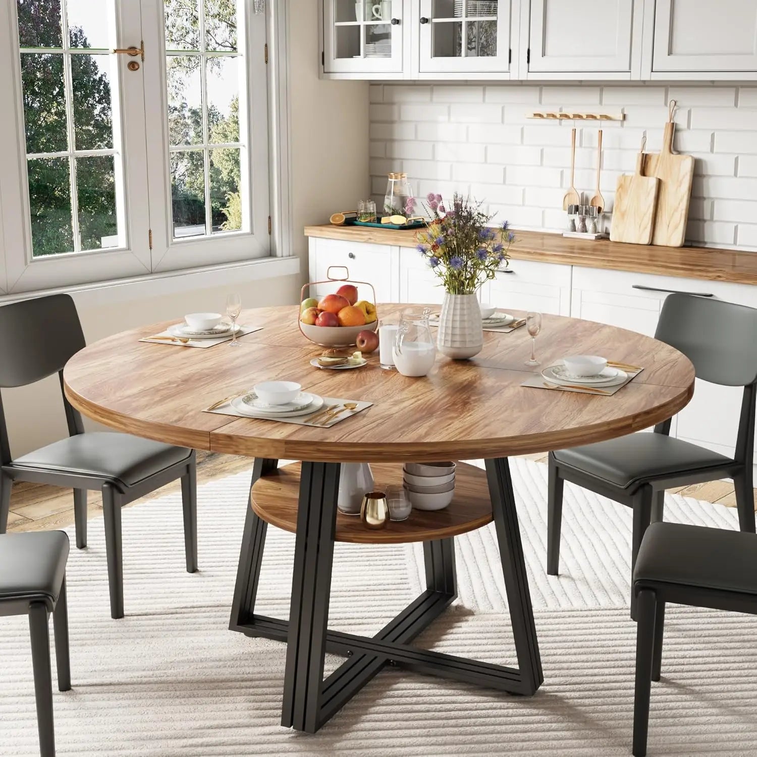 42" Round for 4-6 Farmhouse w/Storage
