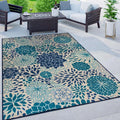5x7 Modern Floral Circles Outdoor