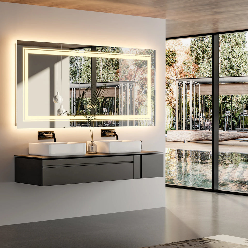 LED Bathroom Mirror Large Illuminated Dimmable
