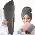 Grey Waffle Weave Microfiber Hair Drying Turban