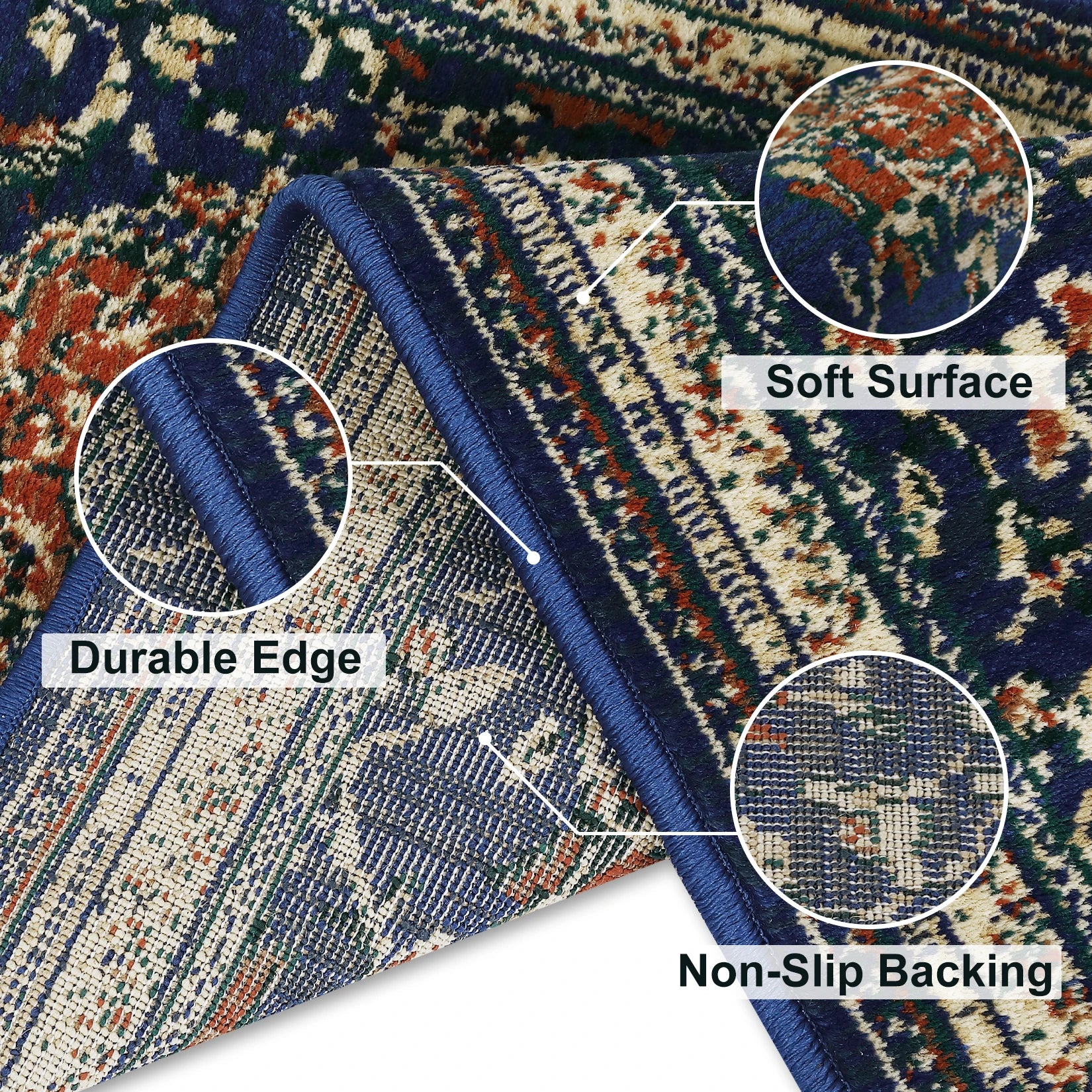 Navy Blue Orange, Boho Chic