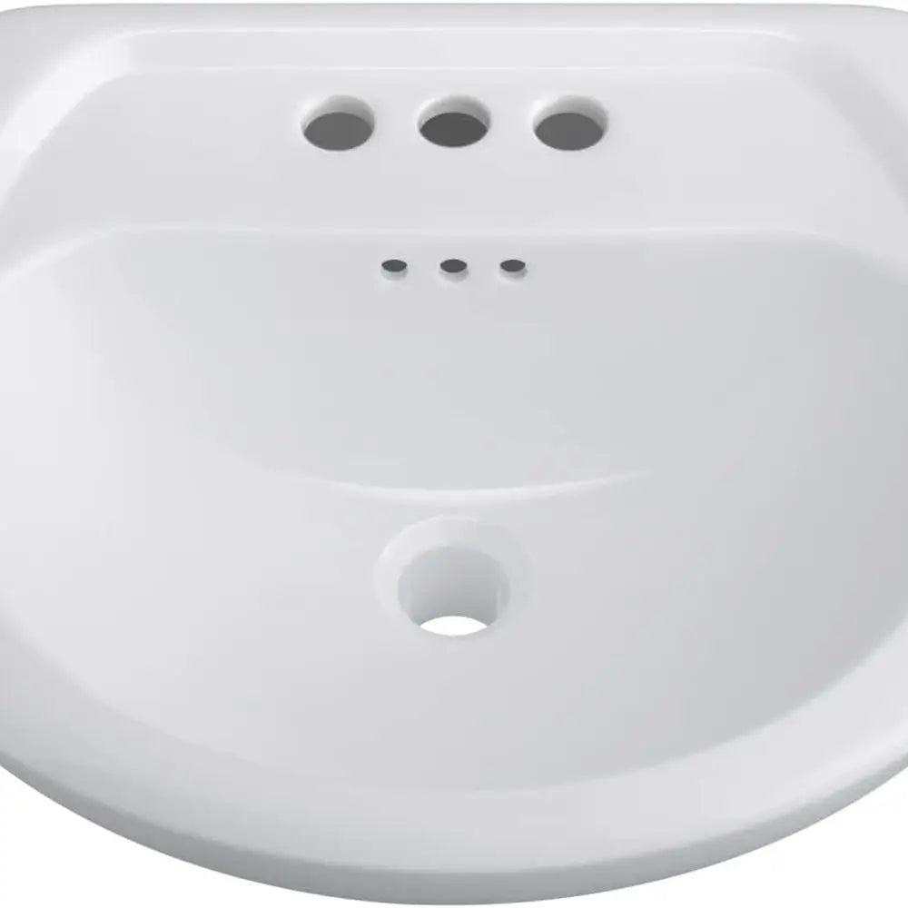 20-1/4" Oval Vitreous China Pedestal Sink