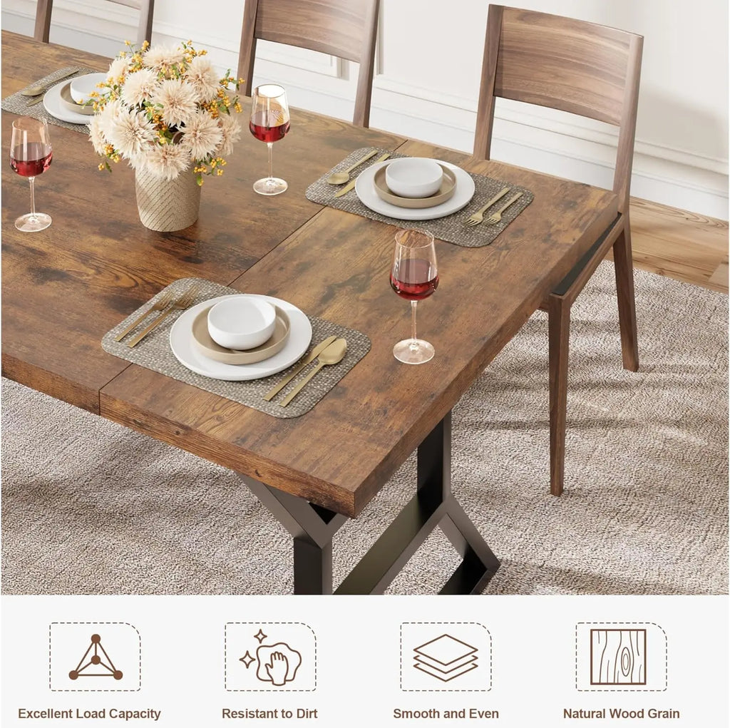 70.9" for 6-8 Wooden Rectangular Heavy-Duty