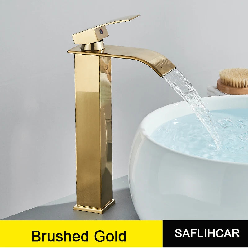 Chrome Bathroom Waterfall Single Handle